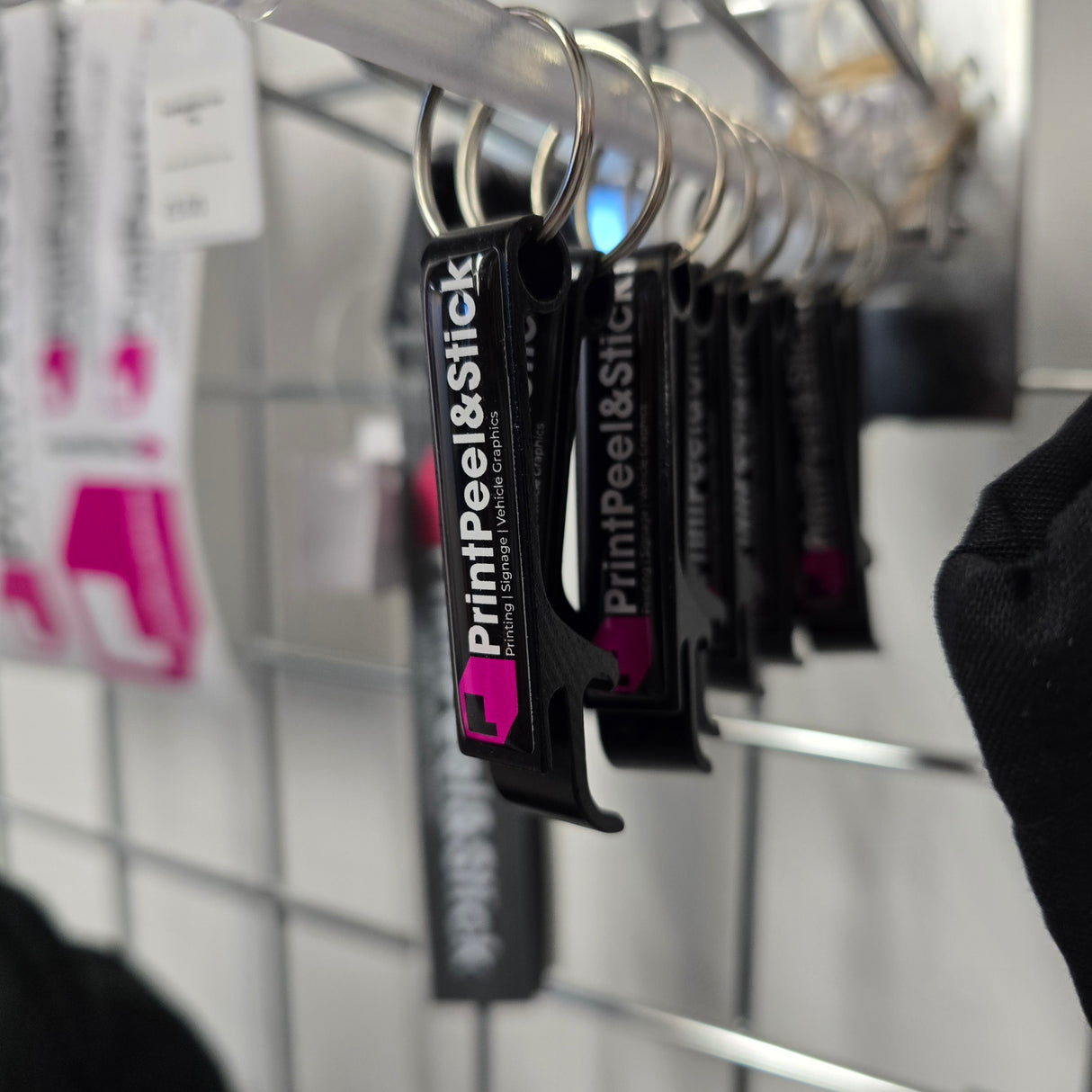 PrintPeel&Stick Bottle Opener Keyring - PPS Merchandise