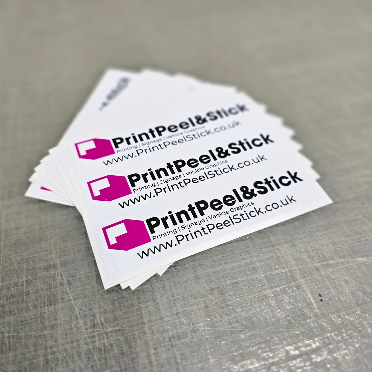 PrintPeel&Stick White Printed Stickers