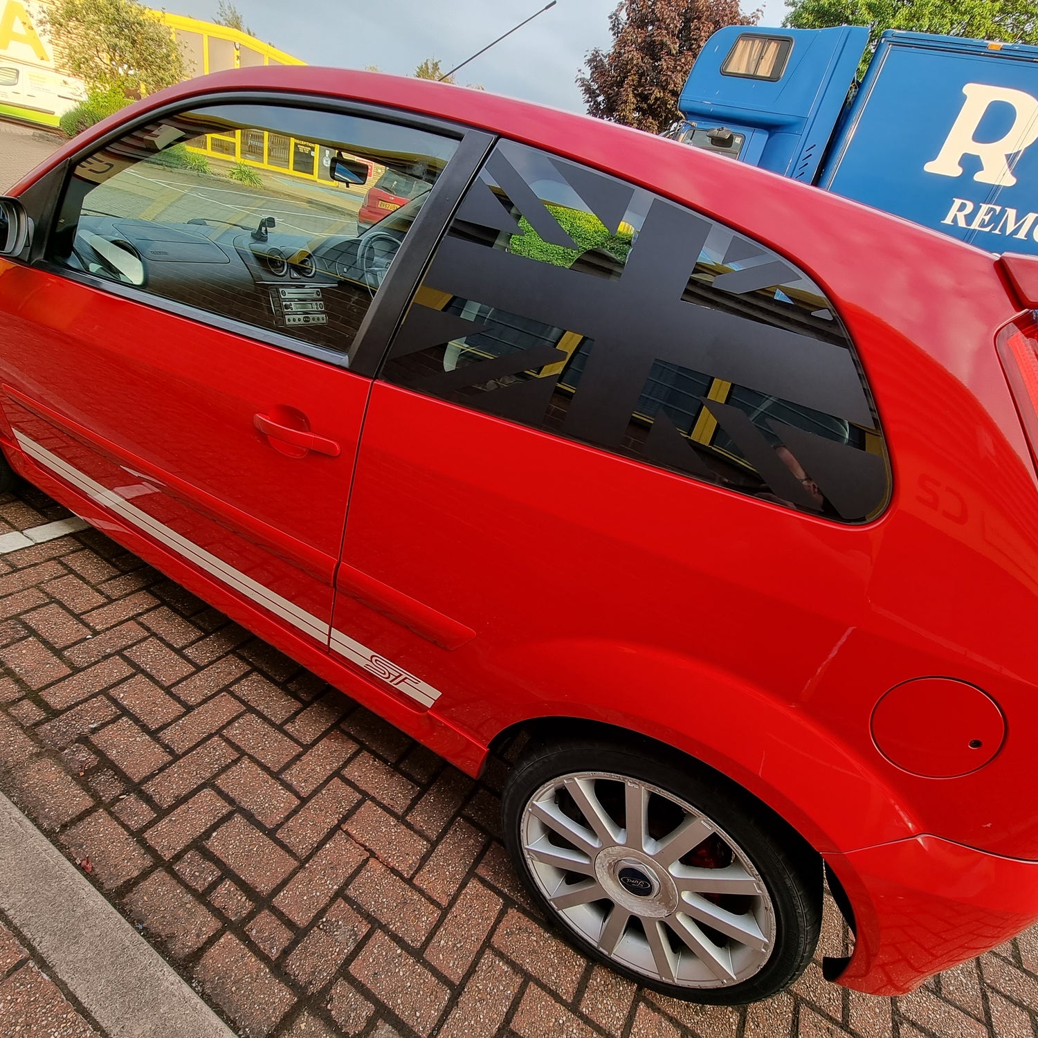 Mk6 & 6.5 Fiesta Rear 3 Door Union Jack Window Vinyl Decal