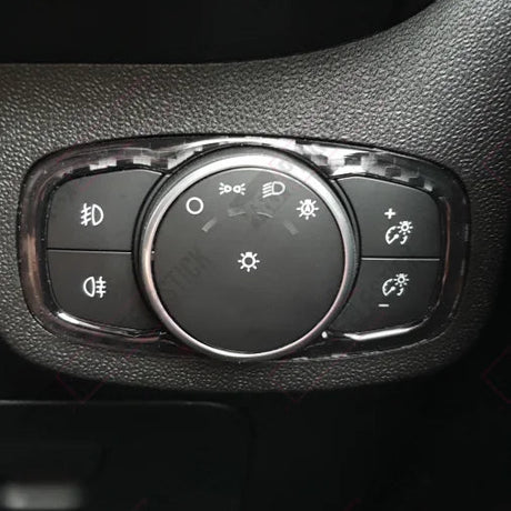 Headlight Control Panel Carbon Fibre Vinyl Gel Cover Interior Dress Up Gels