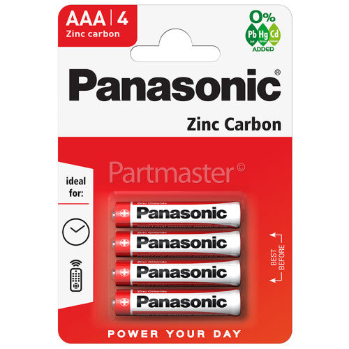 Panasonic AAA Zinc Carbon Batteries