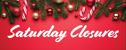 Christmas Opening hours & December Saturday Closures