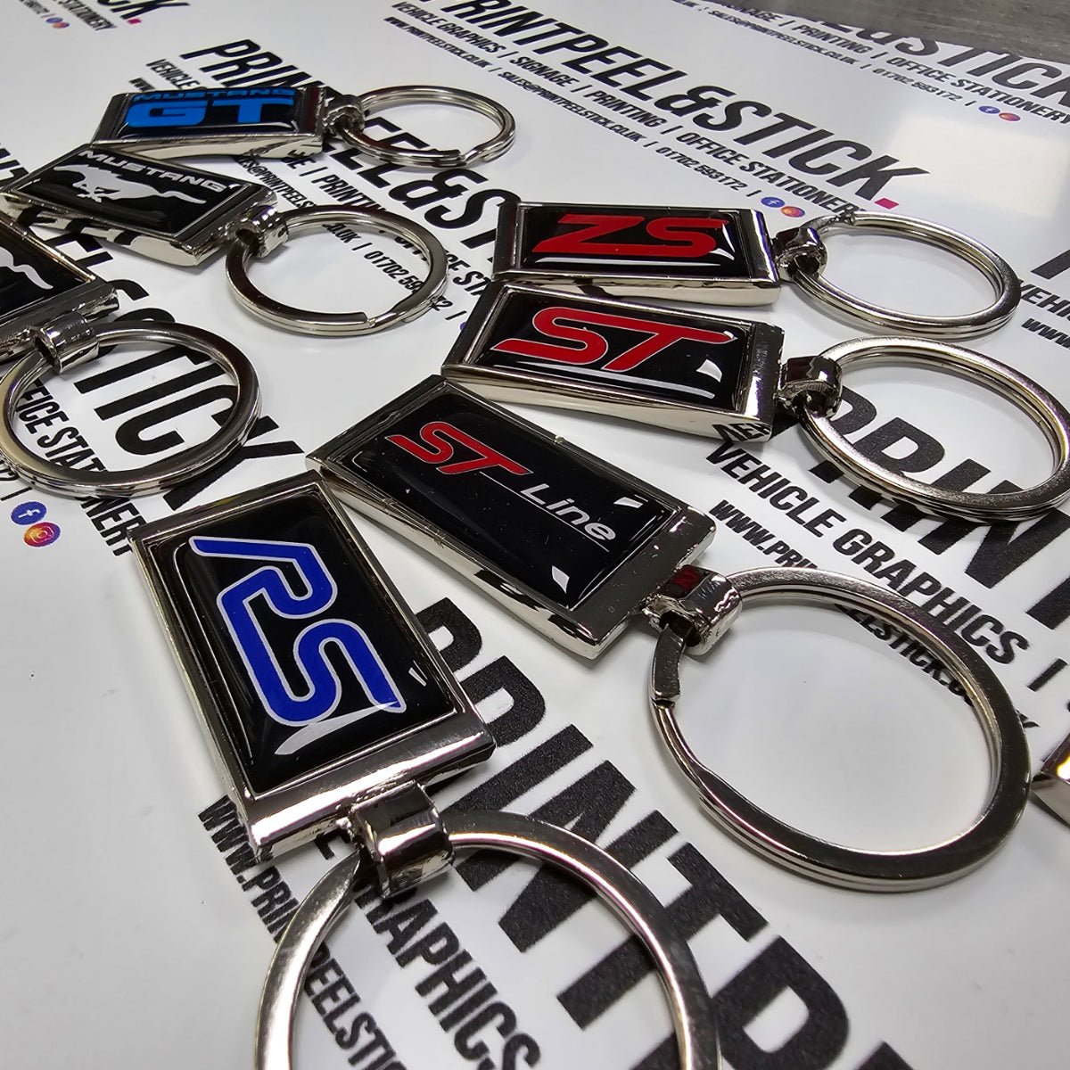 Key Rings Branded Vehicle Branded Rectangular Key Ring – PrintPeel&Stick Ltd