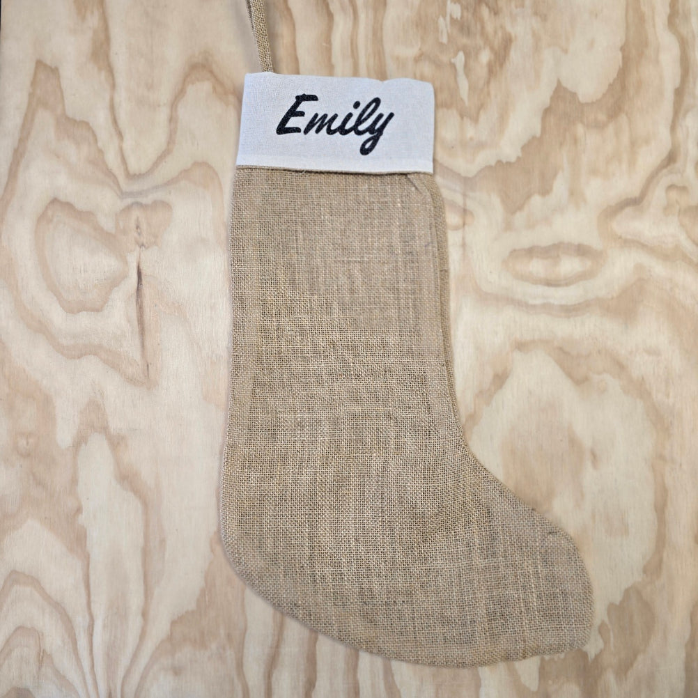 Personalised Christmas Stocking - Beige