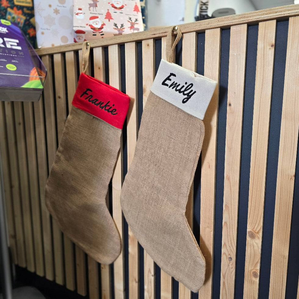 Personalised Christmas Stocking - Beige