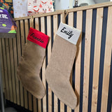 Personalised Christmas Stocking - Beige