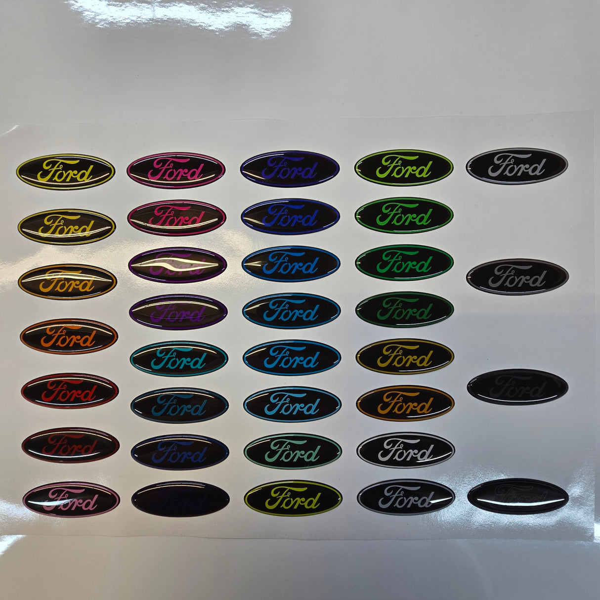 "Oval" Ford Gel Badge Overlays - Mk7 Fiesta (Pre Face Lift)