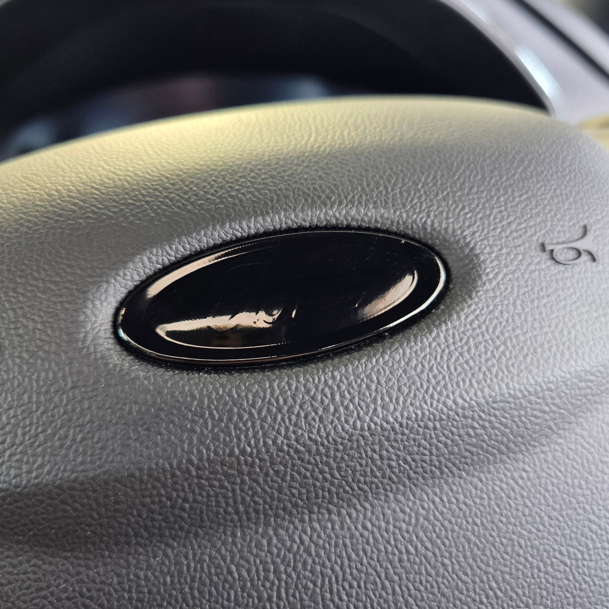 Ford Badge Vinyl Wrap Covers (Pair) + Steering wheel