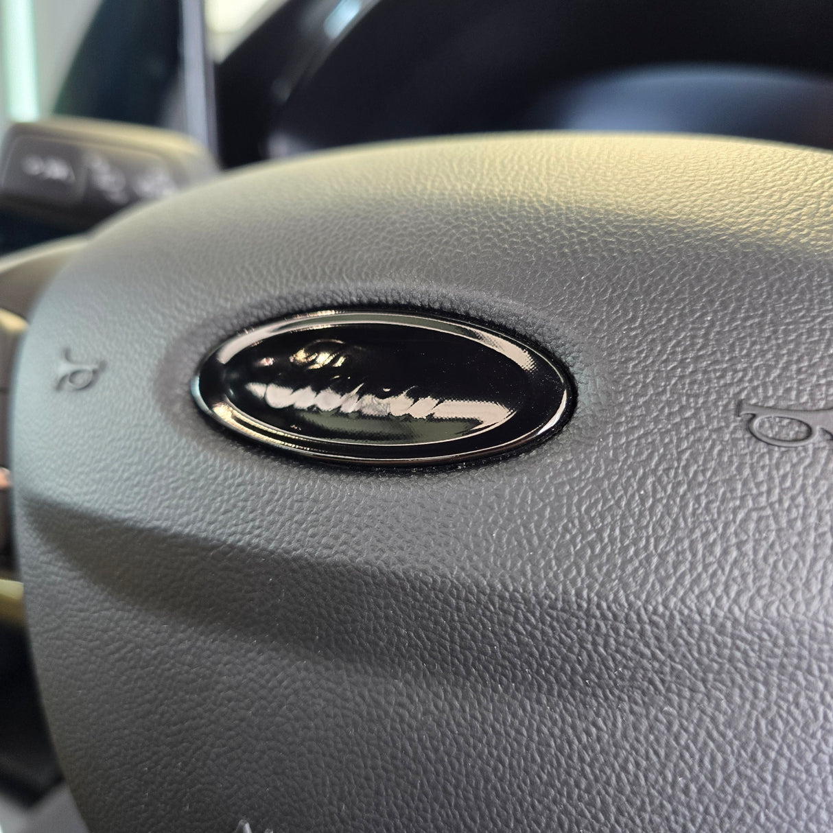 Ford Badge Vinyl Wrap Covers (Pair) + Steering wheel