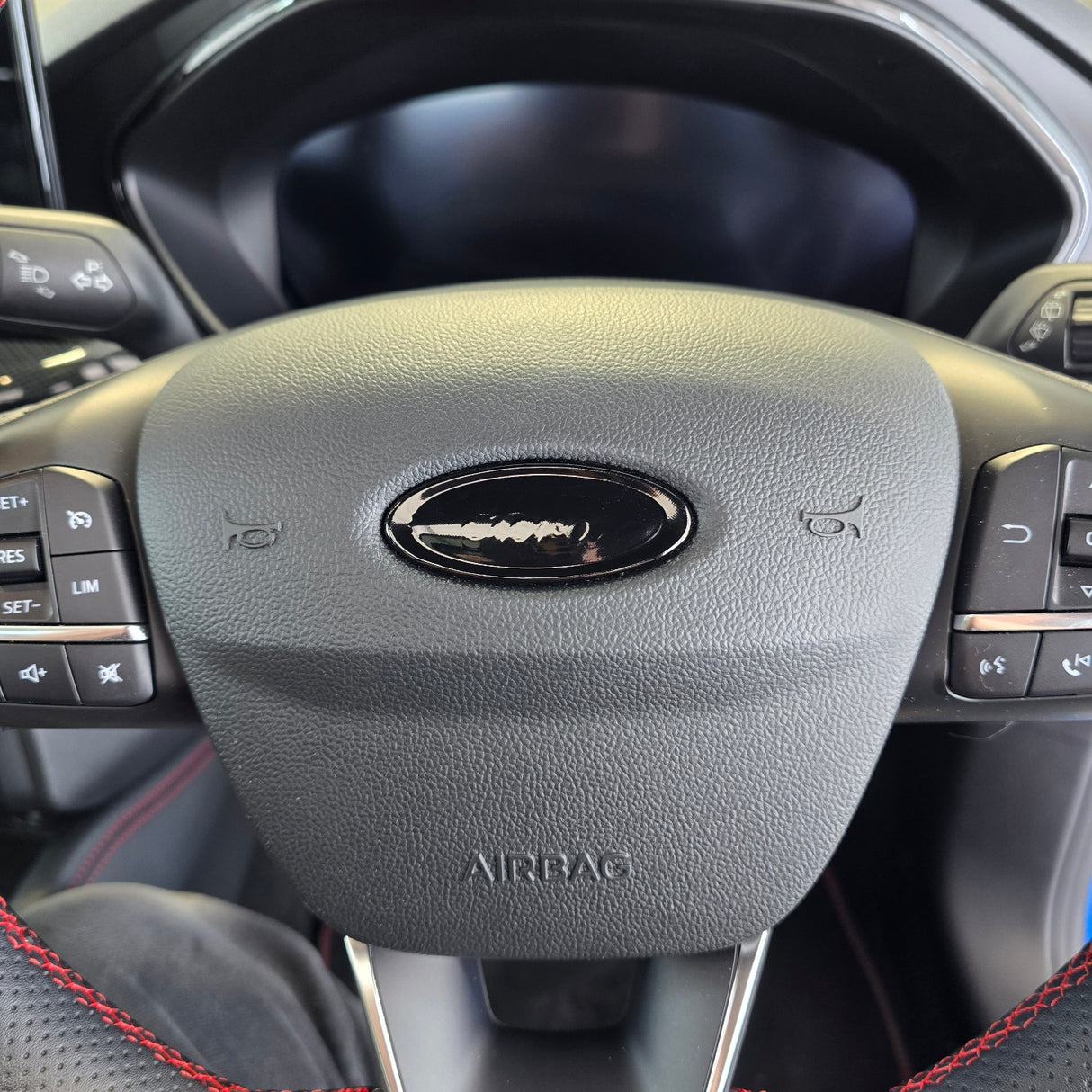 Ford Badge Vinyl Wrap Covers (Pair) + Steering wheel