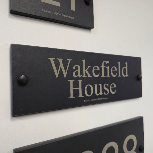 Slate Plaque 300mm x 100mm - Slate House Plaque
