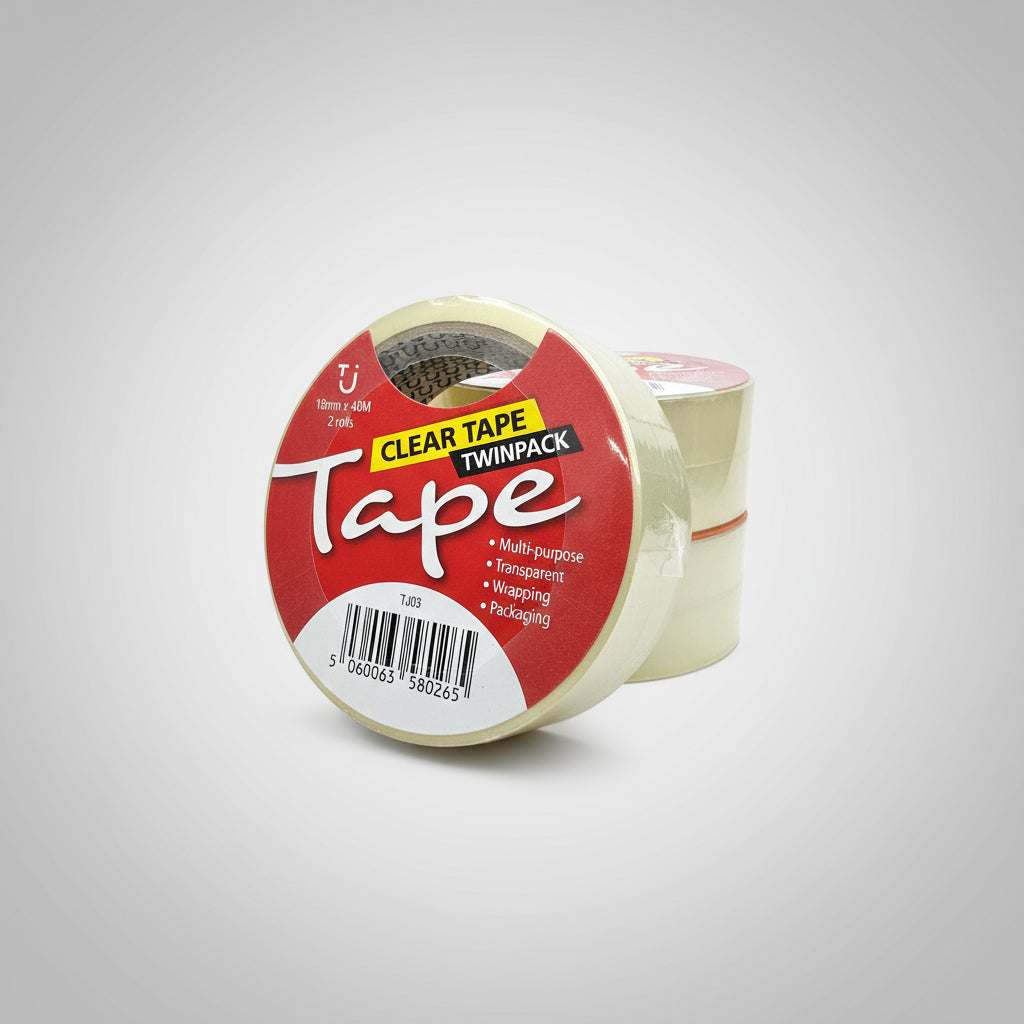 Clear Tape 18mm x 40m (Twin Pack)