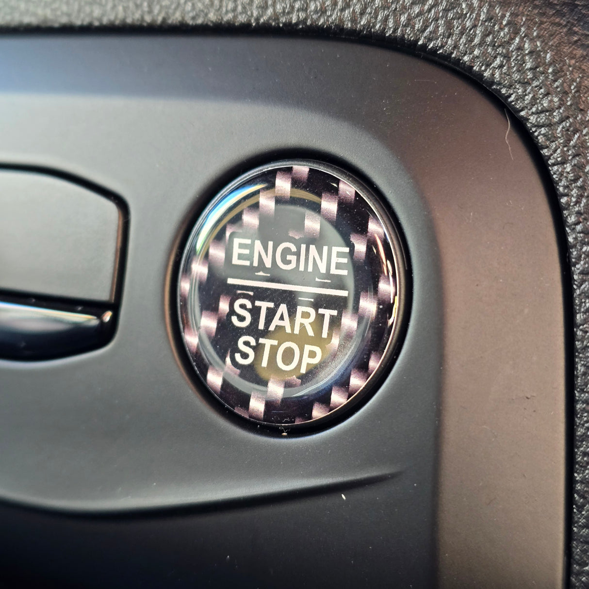 28mm "Engine Start Stop" Button Gel Badge