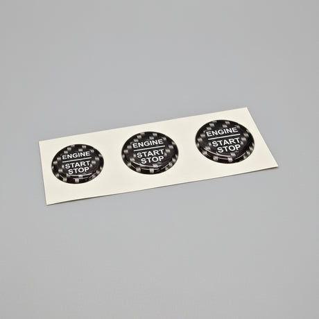 28mm "Engine Start Stop" Button Gel Badge