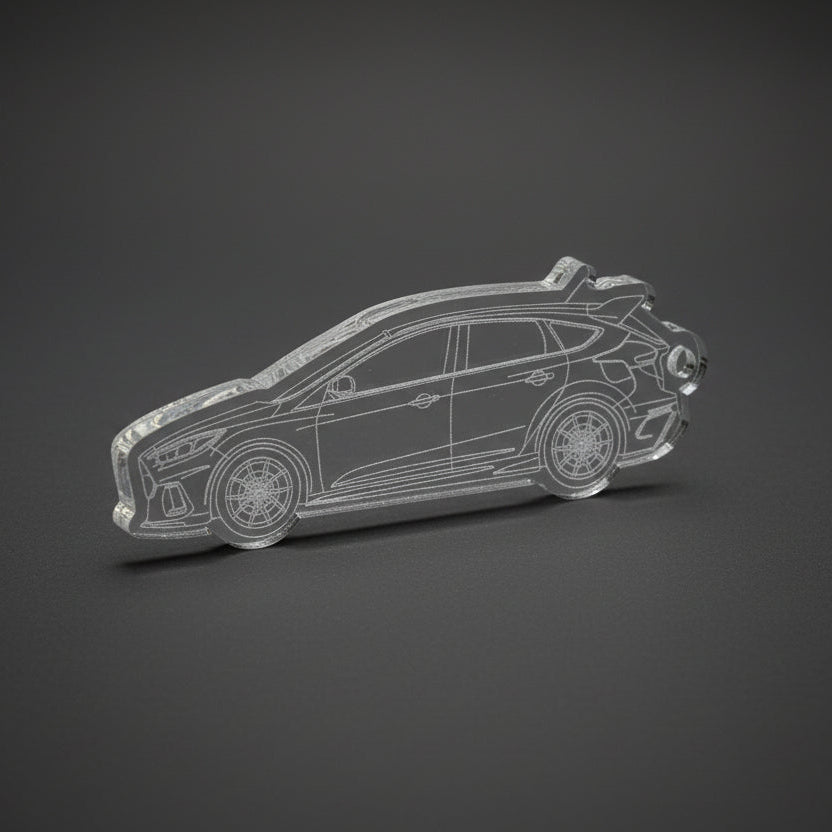 Vehicle Outline Keyring - Laser Cut & Engraved - Focus Mk3 - Merchandise