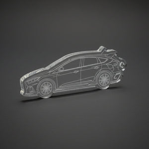 Vehicle Outline Keyring - Laser Cut & Engraved - Focus Mk3 - Merchandise