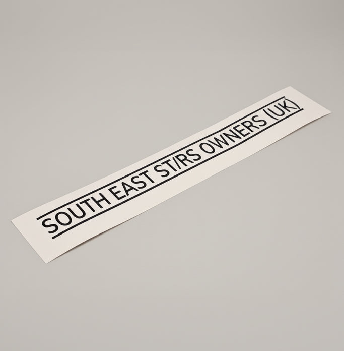 South East ST/RS Owners (UK) club decal Sticker - Long Style - Club Decals / Stickers