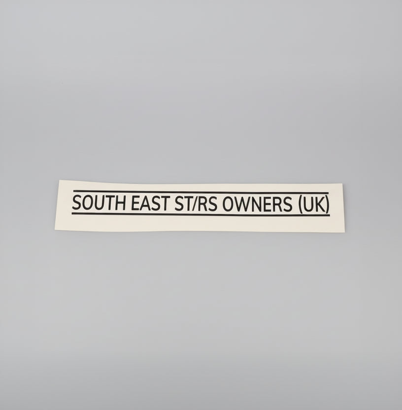 South East ST/RS Owners (UK) club decal Sticker - Long Style - Club Decals / Stickers