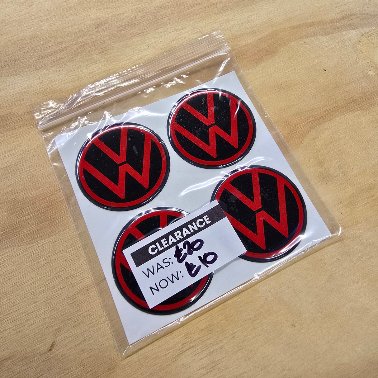 *Clearance* VW Centre Cap Gels - 60mm - Red