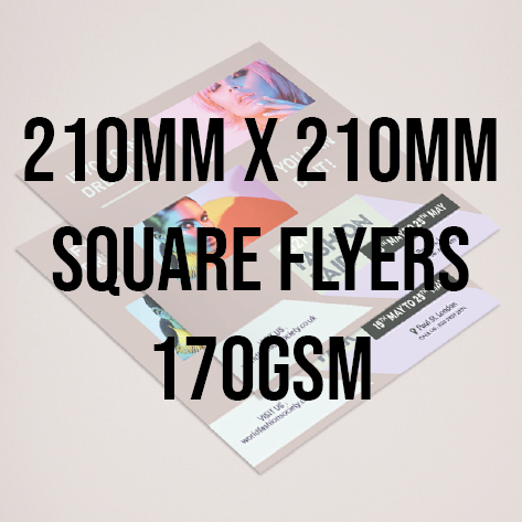 210mm Square Flyers - 170gsm