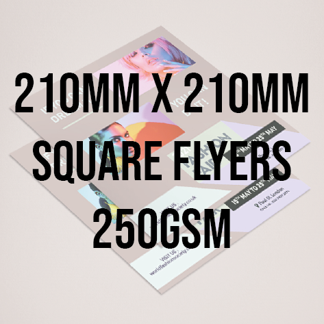 210mm Square Flyers - 250gsm