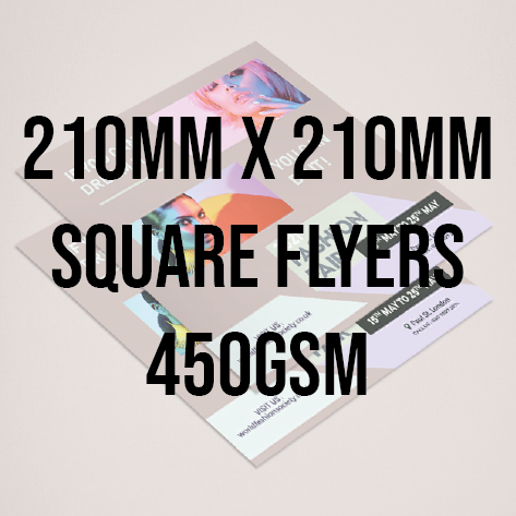 210mm Square Flyers - 450gsm
