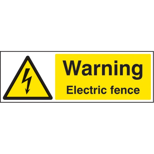 Warning - Electric Fence - Safety Sign