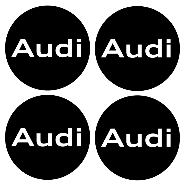 Wheel Centre Cap Gels (Set of 4) - Audi - Centre Cap Gel Badges - Audi