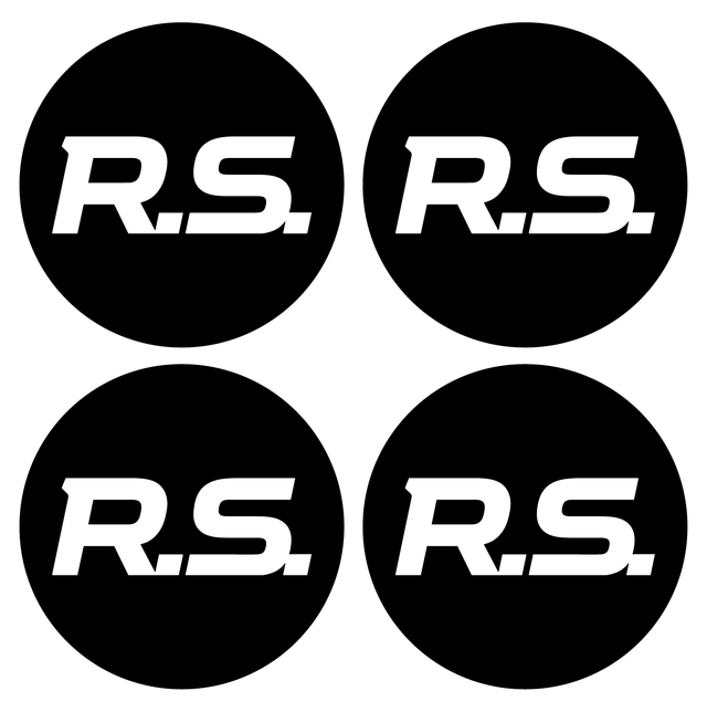 Wheel Centre Cap Gels (Set of 4) - Renault ’RS’ - Centre Cap Gel Badges - Renault
