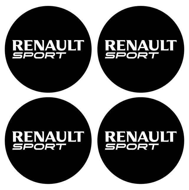 Wheel Centre Cap Gels (Set of 4) - Renault Sport - Centre Cap Gel Badges - Renault
