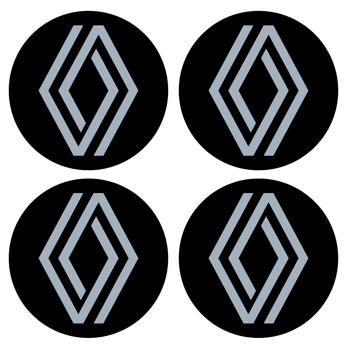 Wheel Centre Cap Gels (Set of 4) - Renault Diamond (New Style)