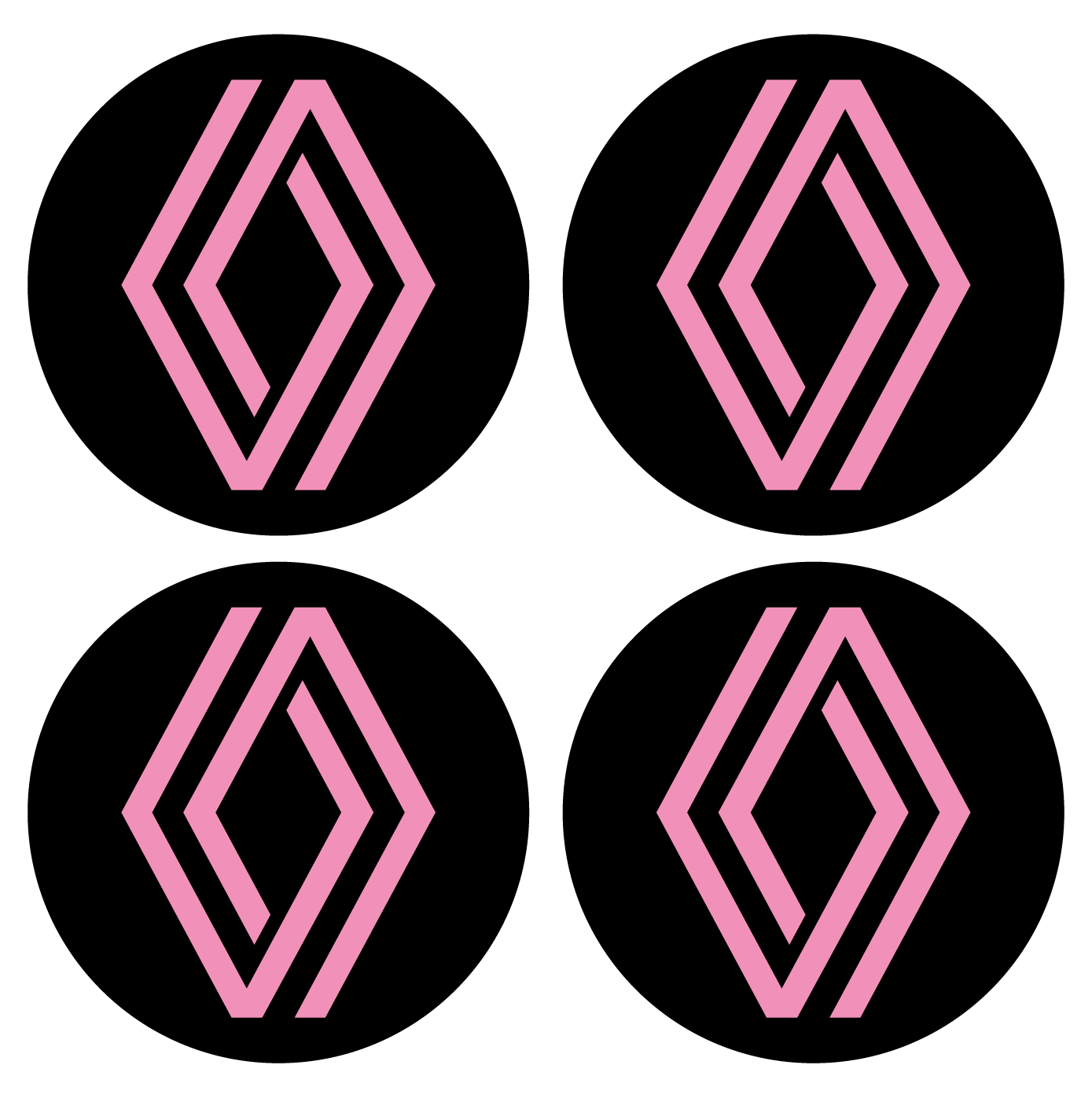 Wheel Centre Cap Gels (Set of 4) - Renault Diamond (New Style)