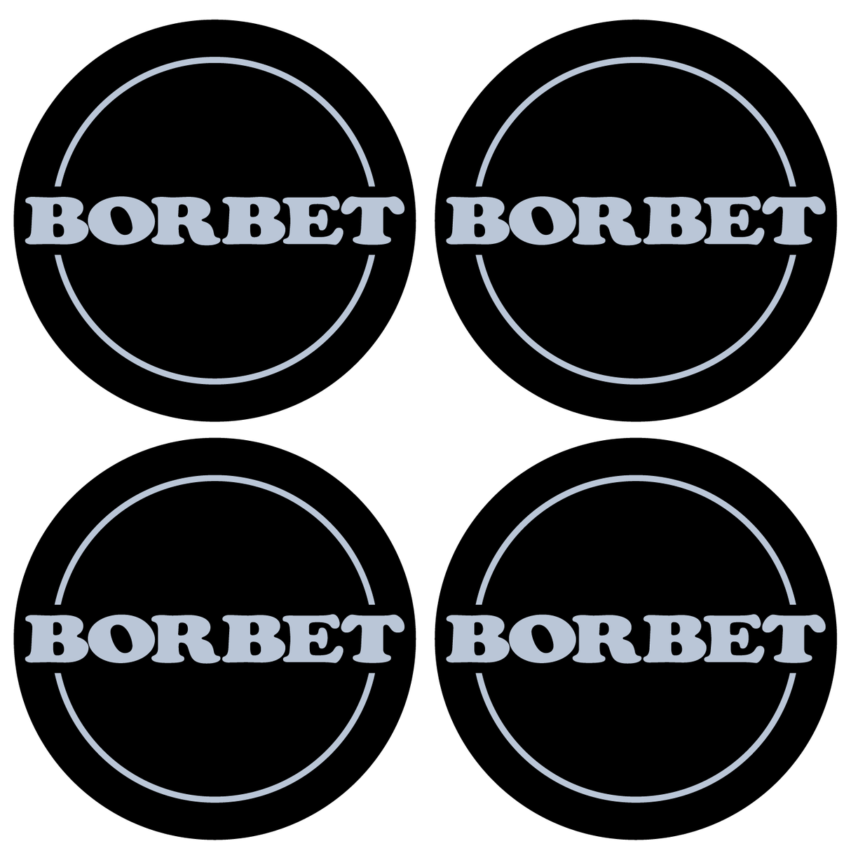 Wheel Centre Cap Gels (Set of 4) - Borbet Logo
