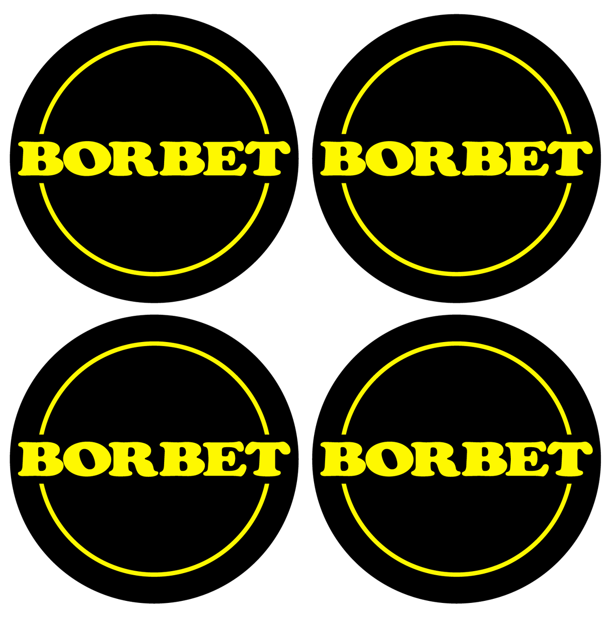 Wheel Centre Cap Gels (Set of 4) - Borbet Logo