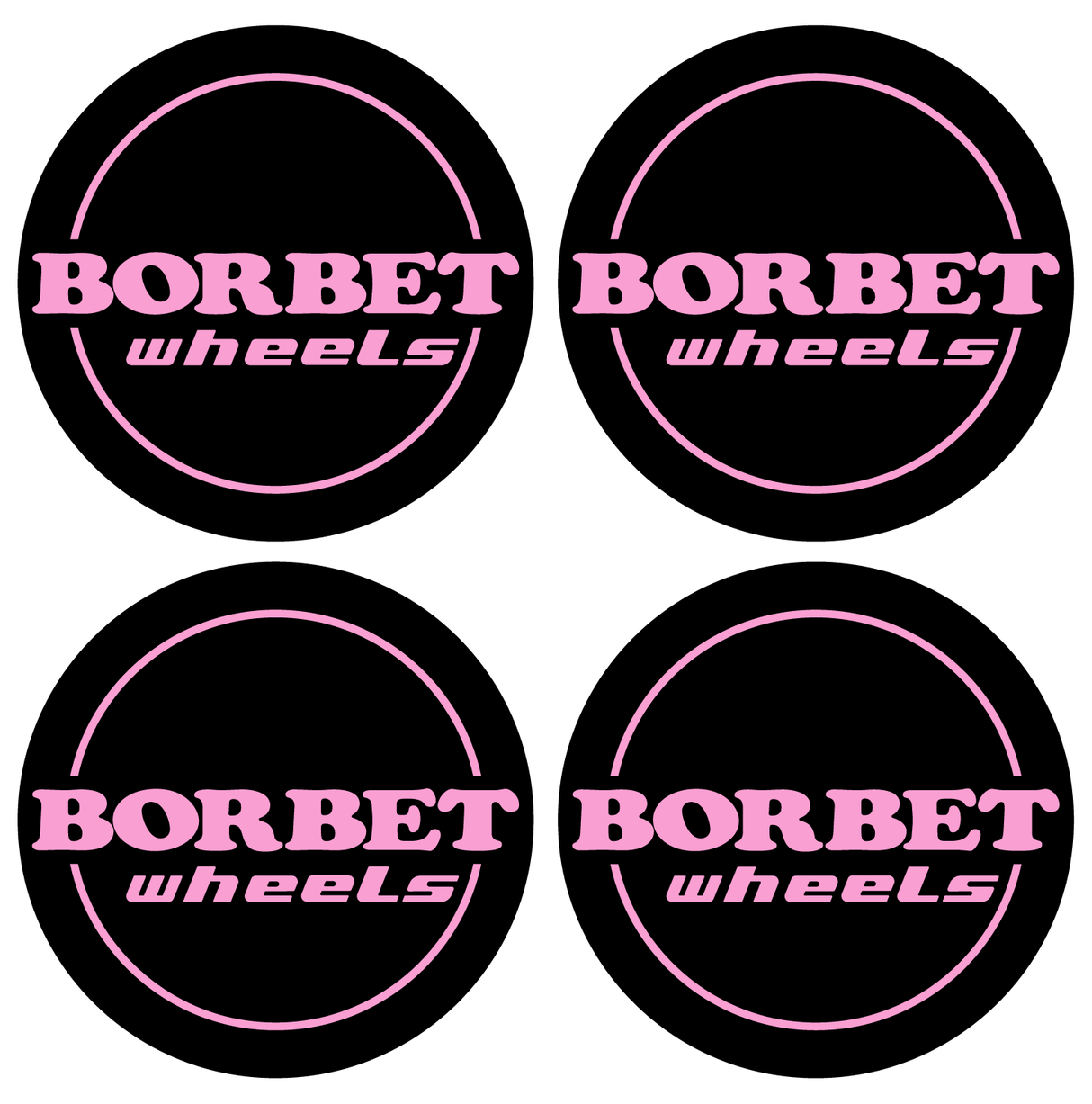 Wheel Centre Cap Gels (Set of 4) - Borbet Wheels Logo