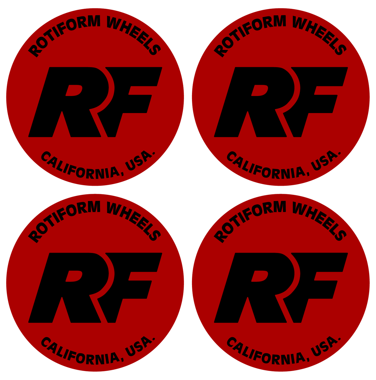 Wheel Centre Cap Gels (Set of 4) - Rotiform RF Logo