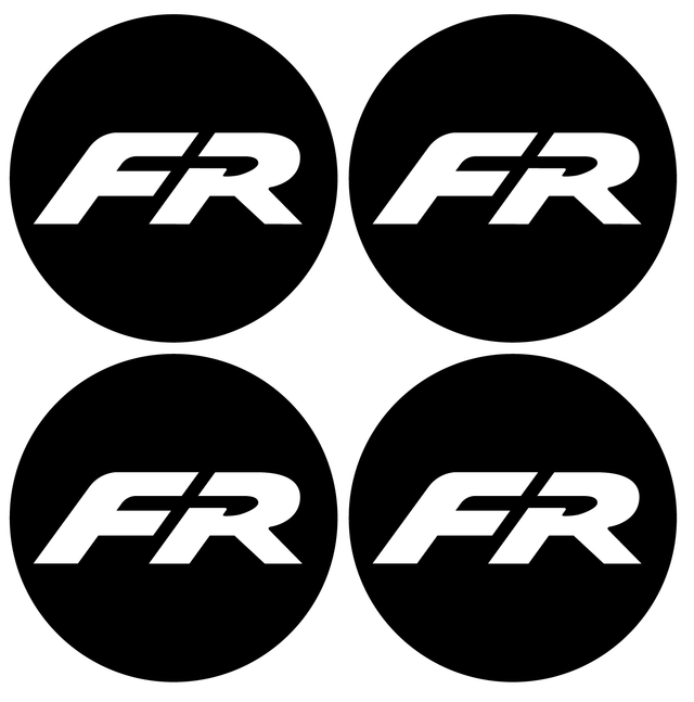 Wheel Centre Cap Gels (Set of 4) - SEAT ’FR’ (Current Style) - Centre Cap Gel Badges - SEAT