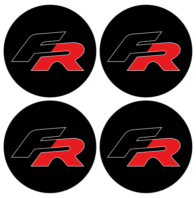 Wheel Centre Cap Gels (Set of 4) - SEAT ’FR’ (Old Style) - Centre Cap Gel Badges - SEAT