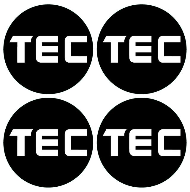 Wheel Centre Cap Gels (Set of 4) - TEC - Centre Cap Gel Badges - Alloy Wheel Brands
