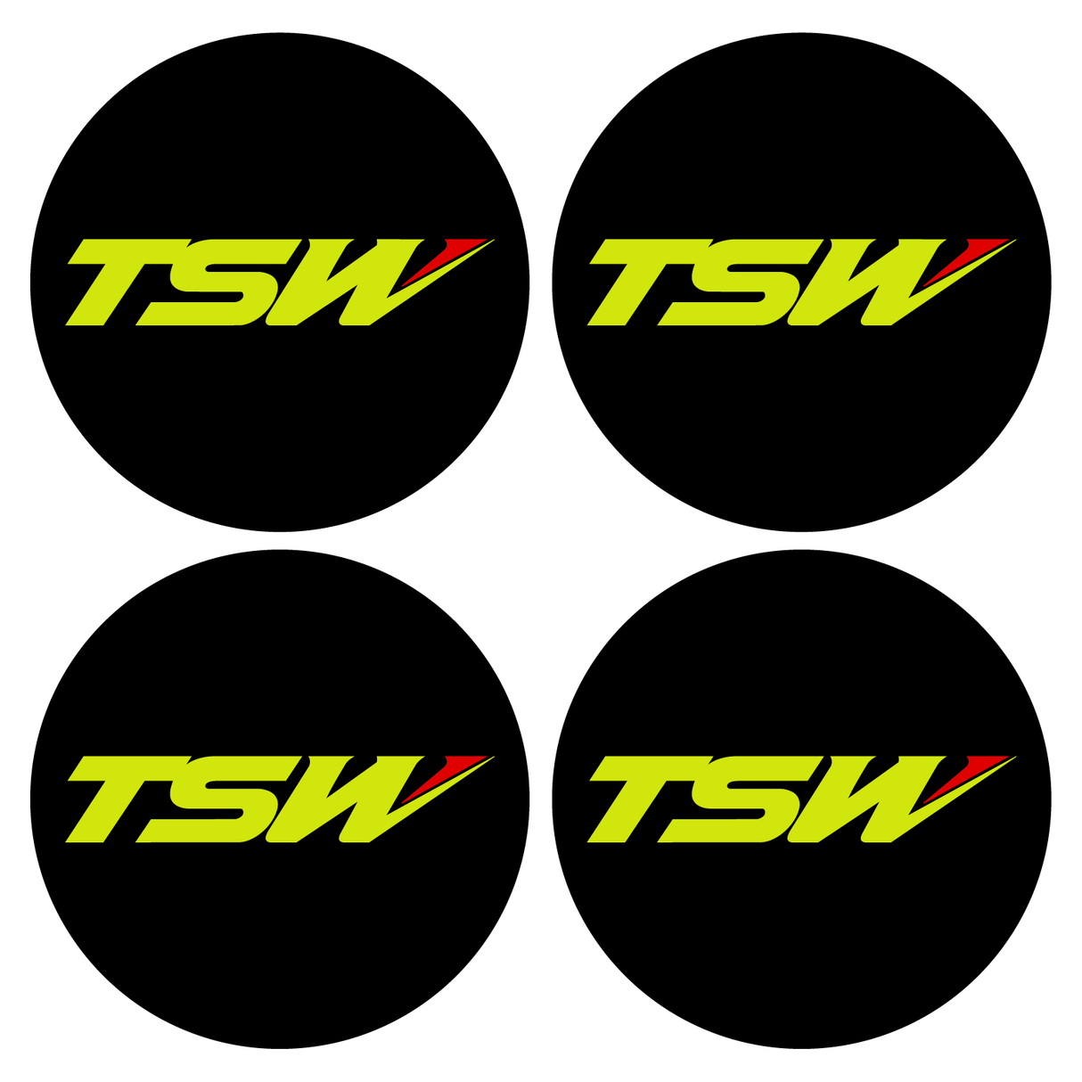 Wheel Centre Cap Gels (Set of 4) - TSW Wheels Logo (Current Style)