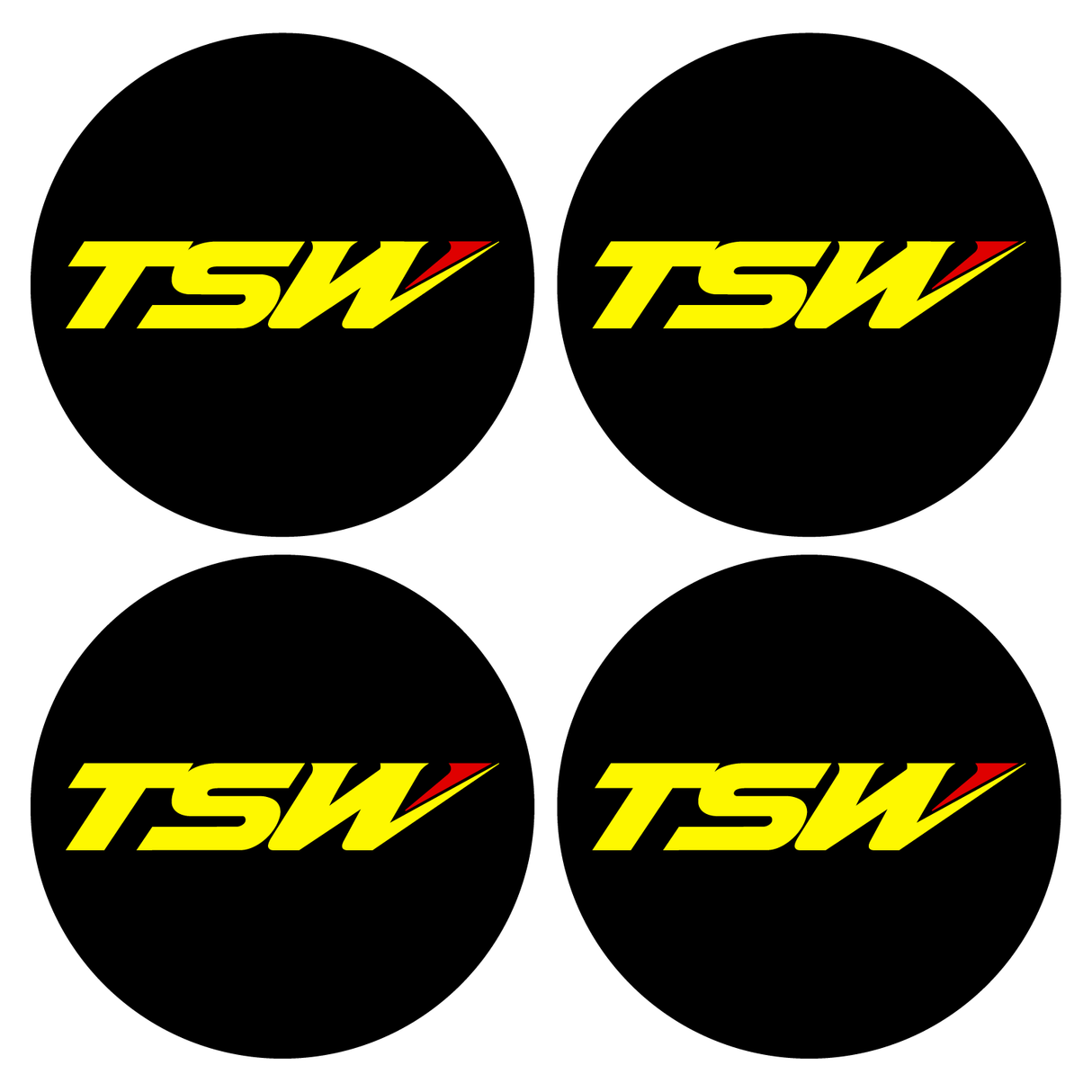 Wheel Centre Cap Gels (Set of 4) - TSW Wheels Logo (Current Style)