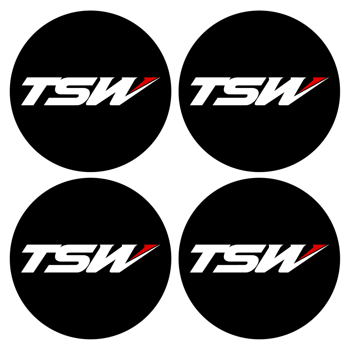 Wheel Centre Cap Gels (Set of 4) - TSW Wheels Logo (Current Style)