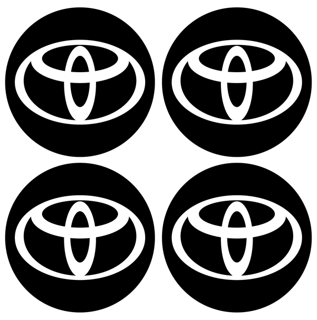Wheel Centre Cap Gels (Set of 4) - Toyota - Centre Cap Gel Badges - Toyota