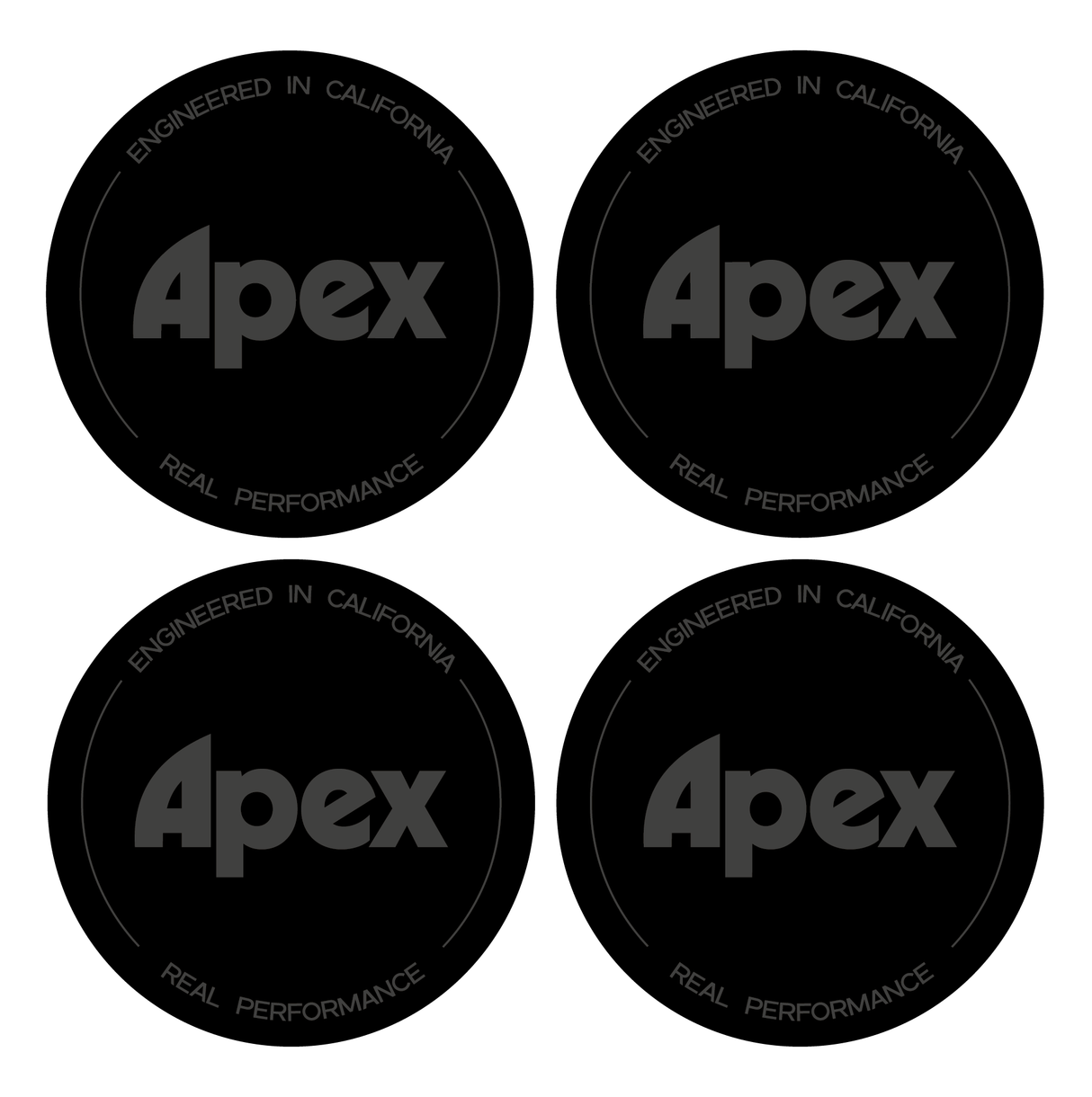 Wheel Centre Cap Gels (Set of 4) - Apex Wheels Logo (New Style)