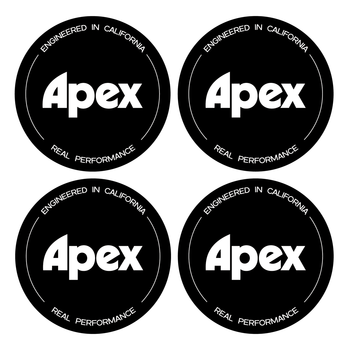 Wheel Centre Cap Gels (Set of 4) - Apex Wheels Logo (New Style)