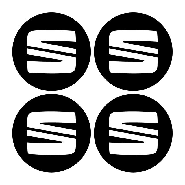 Wheel Centre Cap Gels (Set of 4) - SEAT - Centre Cap Gel Badges - SEAT