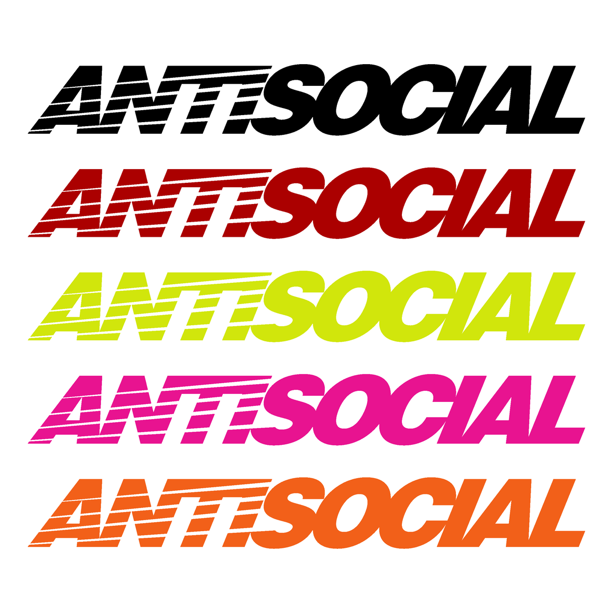 Antisocial Decal Stickers - Various sizes