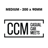 Casual Car Meets (CCM) Decal Sticker - Medium