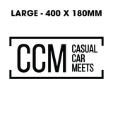 Casual Car Meets (CCM) Decal Sticker - Large