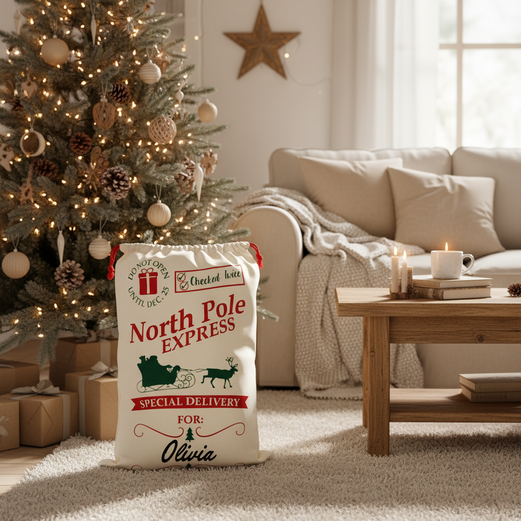 Christmas North Pole Express Santa Sack 75 x 45cm